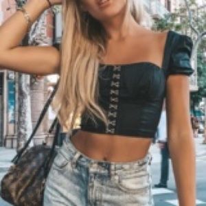 Black crop top